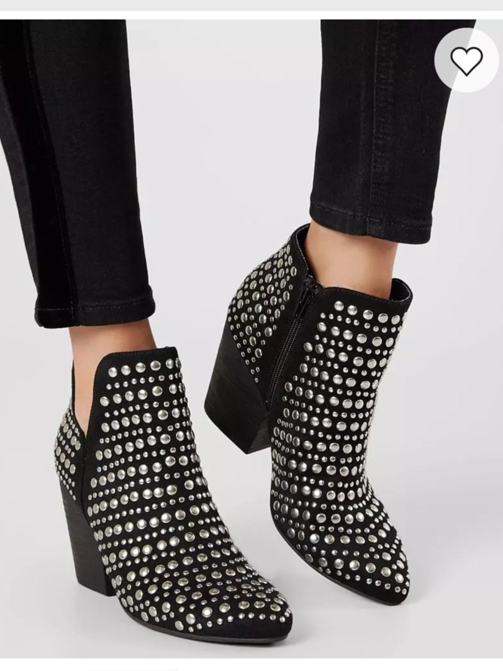 Naughty Monkey Ooh Stud Black Suede Ankle Booties